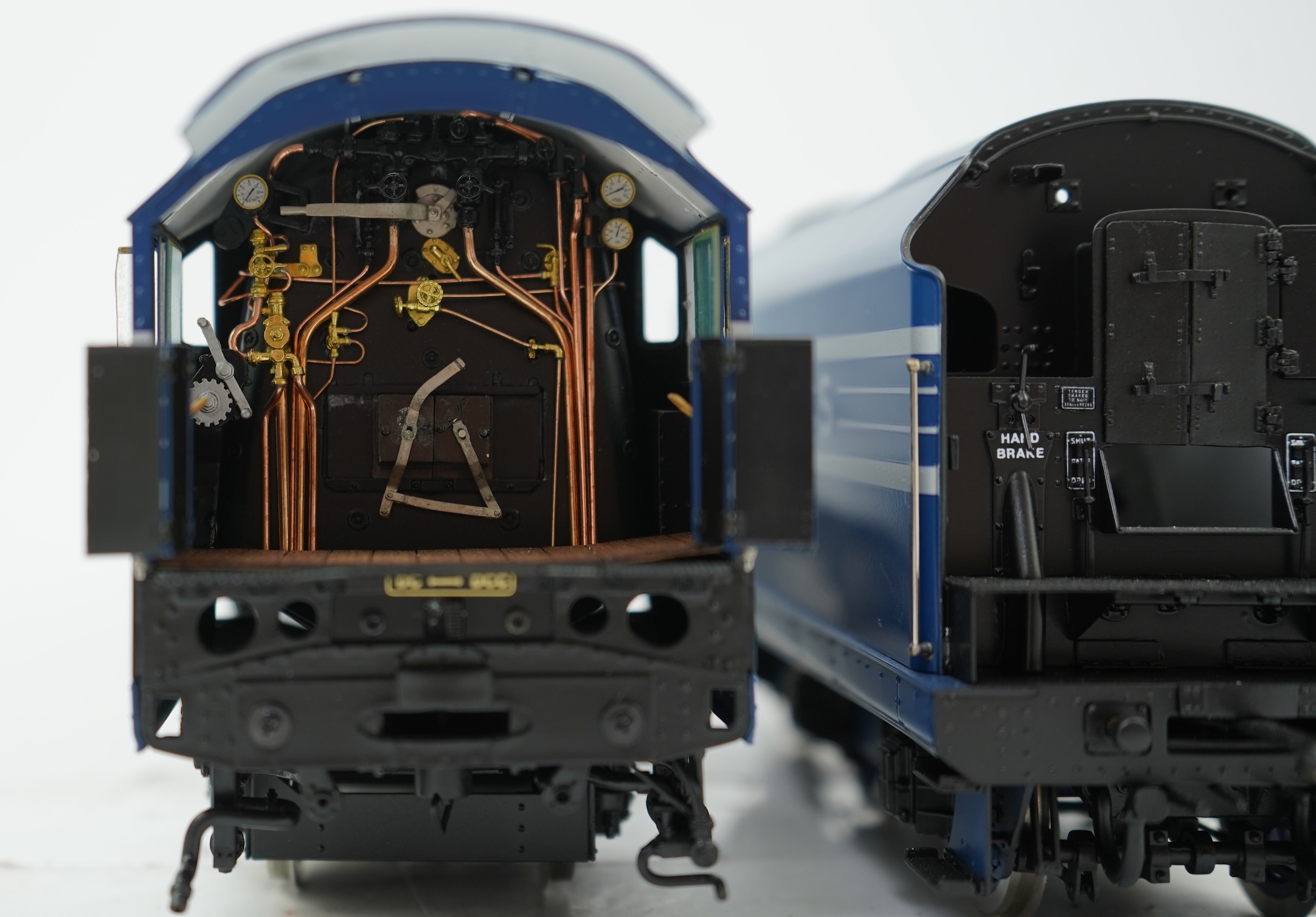 An 0 gauge Masterpiece Models model of LMS streamlined Coronation Class, Princess Alexandra, 6224, 4-6-2 tender locomotive, powered for two rail operation, with original box, instruction booklet and other paperwork.